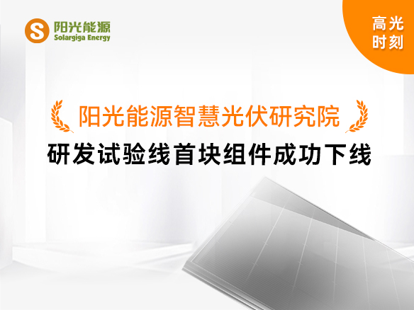 高光时刻 | 阳光能源智慧光伏研究院研发试验线首块组件成功下线